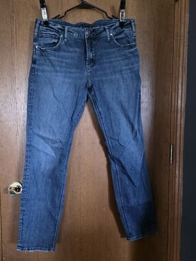 Silver Jeans Straight Womens Denim in Medium Blue Wash